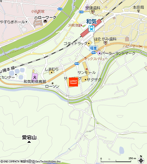 ザ・ビッグ和気店付近の地図